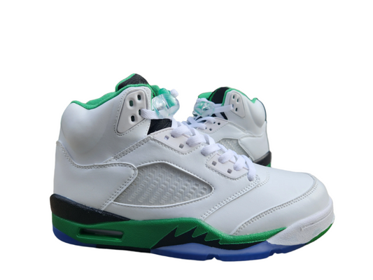 Jordan 5 blanches, vertes et noires
