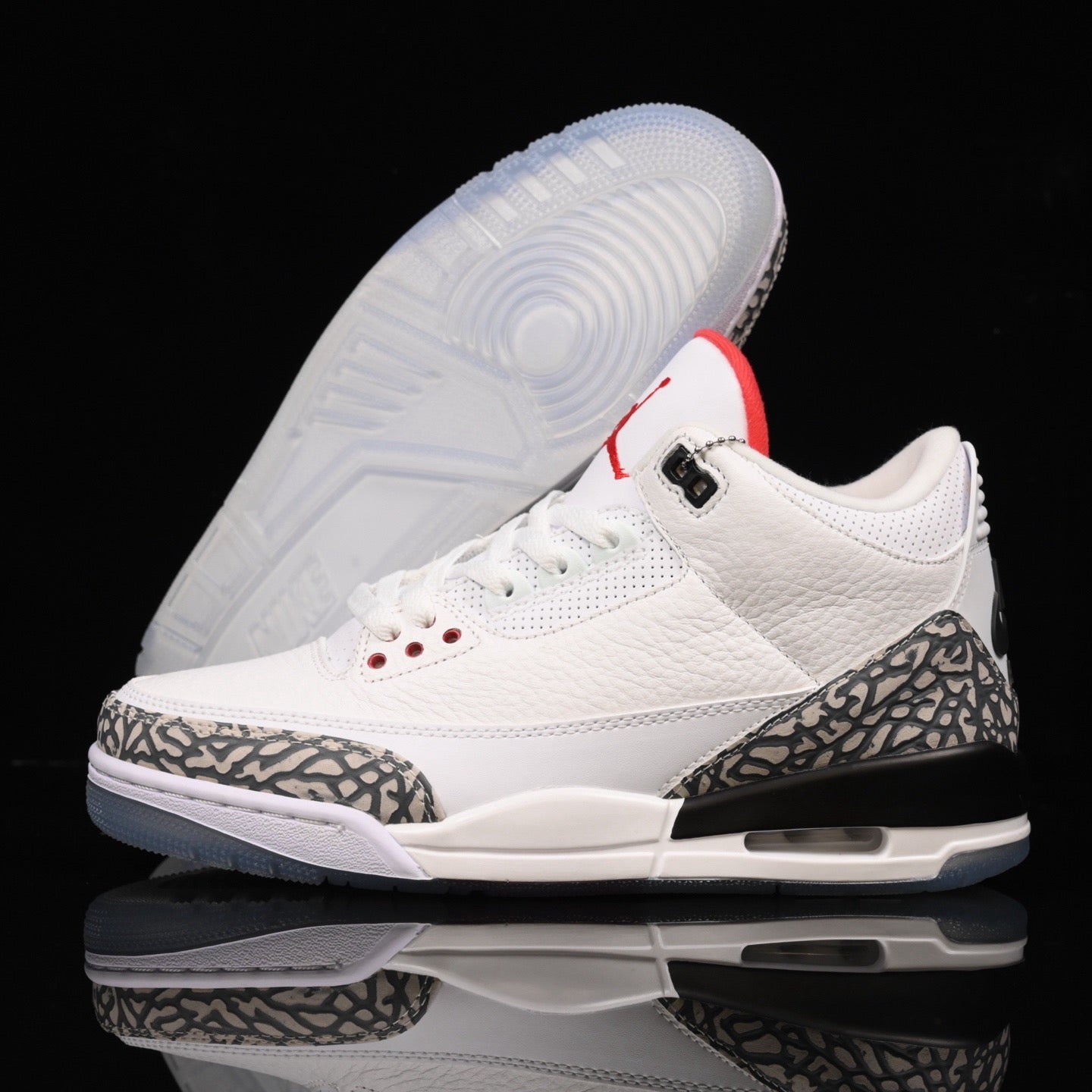 AIR JORDAN 3 RETRO FREE THROW LINE WHITE CEMENT BLANC/NOIR 