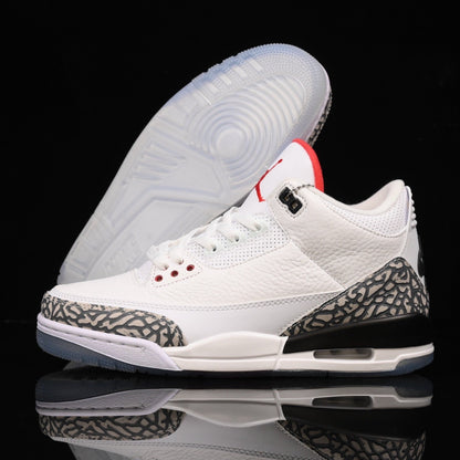 AIR JORDAN 3 RETRO FREE THROW LINE WHITE CEMENT BLANC/NOIR 