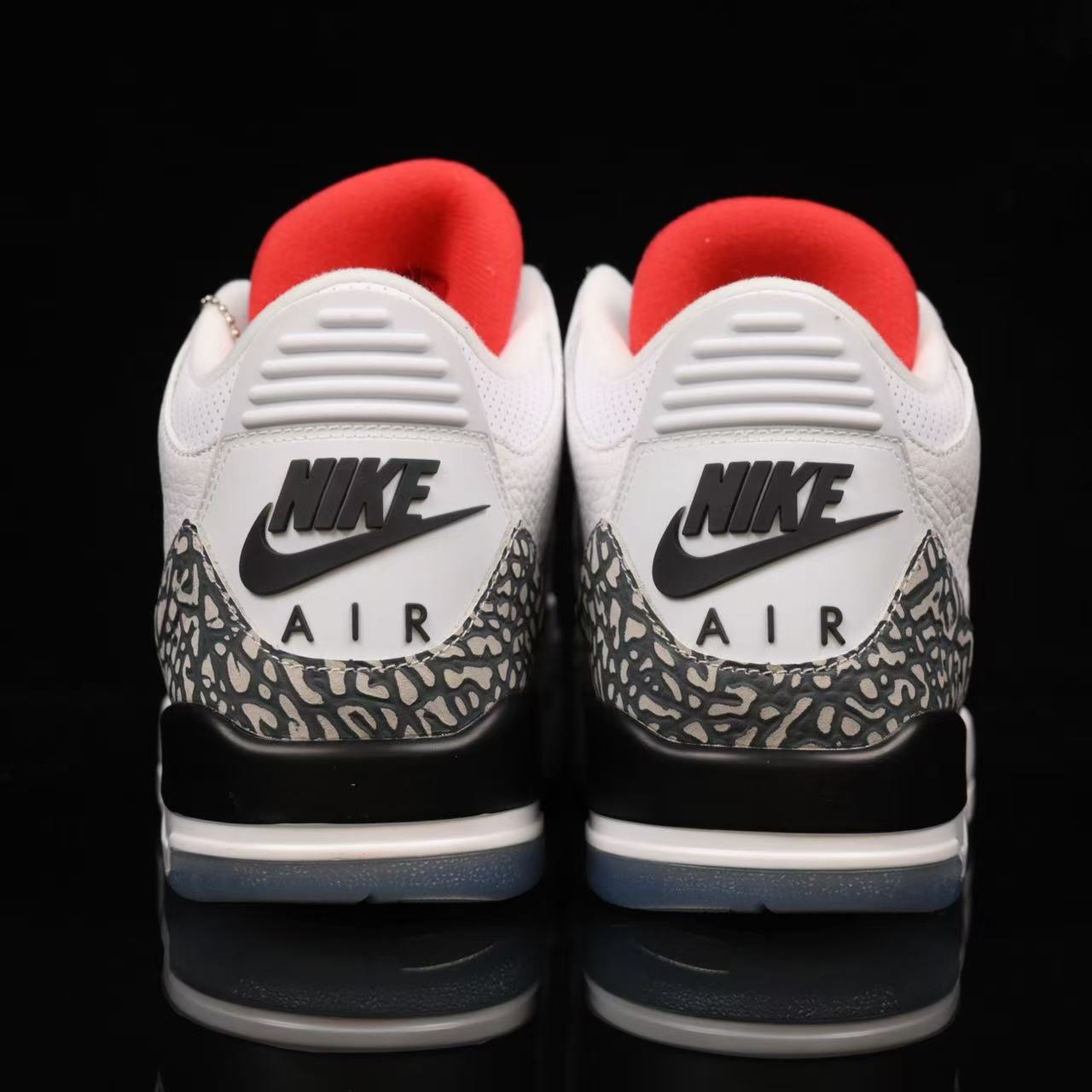 AIR JORDAN 3 RETRO FREE THROW LINE WHITE CEMENT BLANC/NOIR 