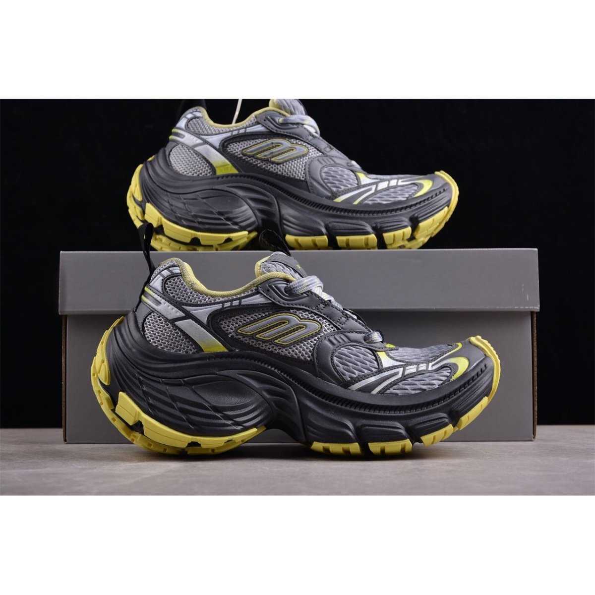 BALENCIAGA 10XL x GRIS JAUNE FLUORESCENT