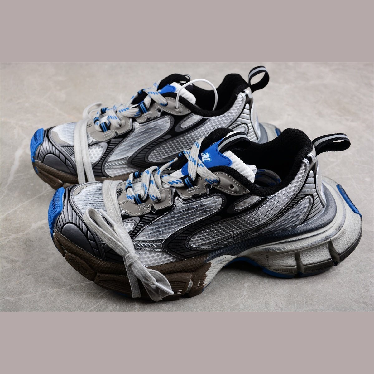 BALENCIAGA 3XL x GRIS BLEU-GRAFFITI