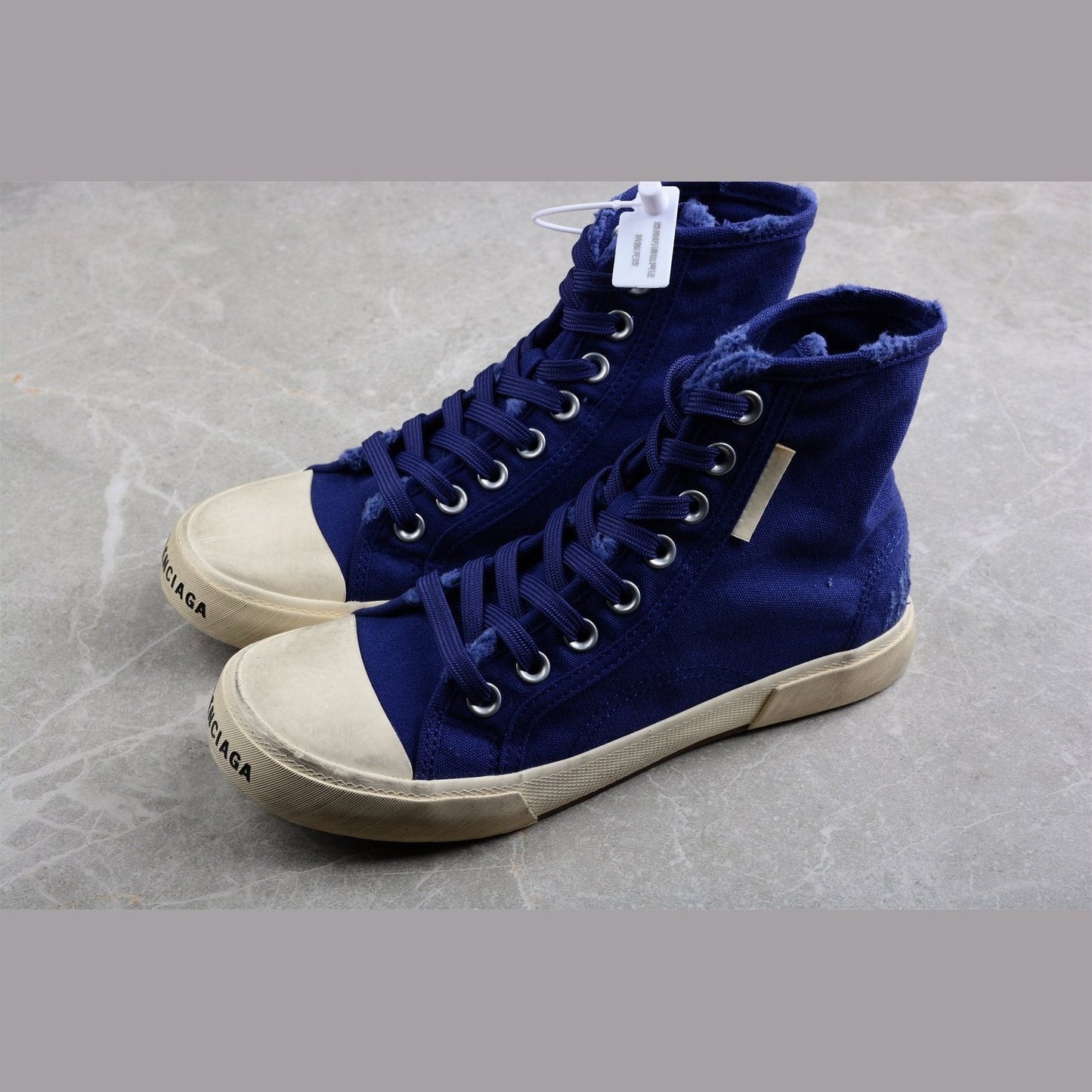BALENCIAGA PARIS HIGH VULC DESTR x BLEU