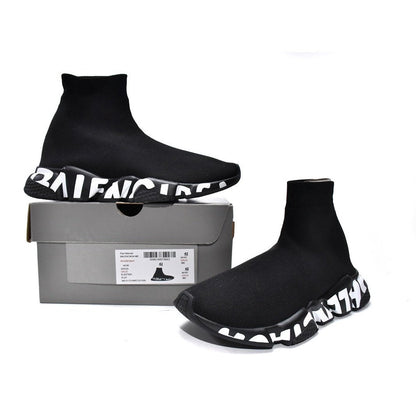 BALENCIAGA SPEED GRAFFITI TRAINERS x NOIR