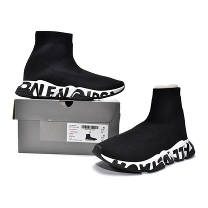BALENCIAGA SPEED GRAFFITI TRAINERS x NOIR ET BLANC