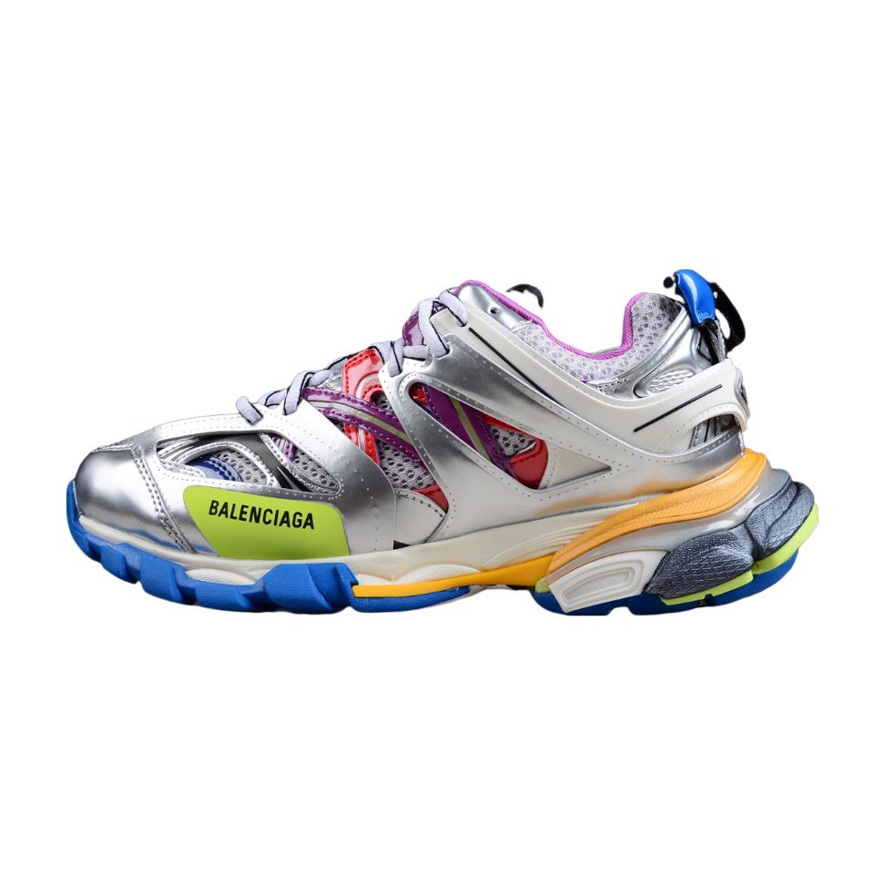 BALENCIAGA TRACK x LEATHER FREE BLANC ARGENT MULTICOLORE