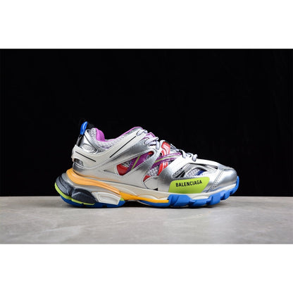 BALENCIAGA TRACK x LEATHER FREE BLANC ARGENT MULTICOLORE