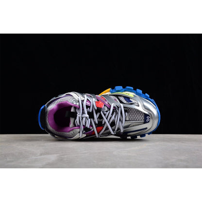 BALENCIAGA TRACK x LEATHER FREE BLANC ARGENT MULTICOLORE