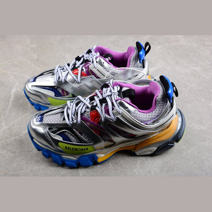 BALENCIAGA TRACK x LEATHER FREE BLANC ARGENT MULTICOLORE