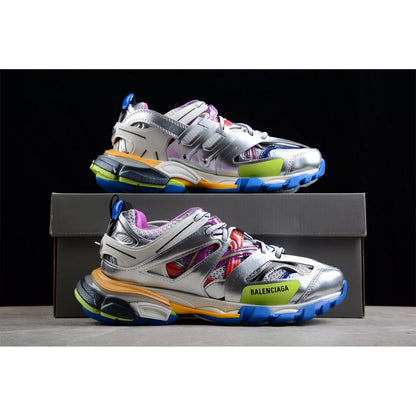 BALENCIAGA TRACK x LEATHER FREE BLANC ARGENT MULTICOLORE