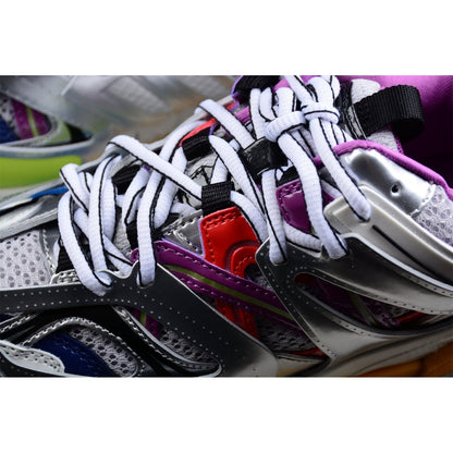 BALENCIAGA TRACK x LEATHER FREE BLANC ARGENT MULTICOLORE