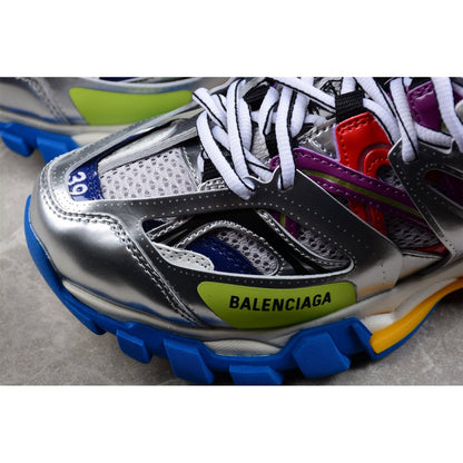 BALENCIAGA TRACK x LEATHER FREE BLANC ARGENT MULTICOLORE