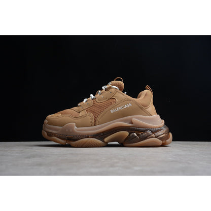 BALENCIAGA TRIPLE S SEMELLE TRANSPARENTE x MARRON