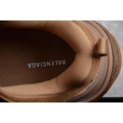 BALENCIAGA TRIPLE S SEMELLE TRANSPARENTE x MARRON