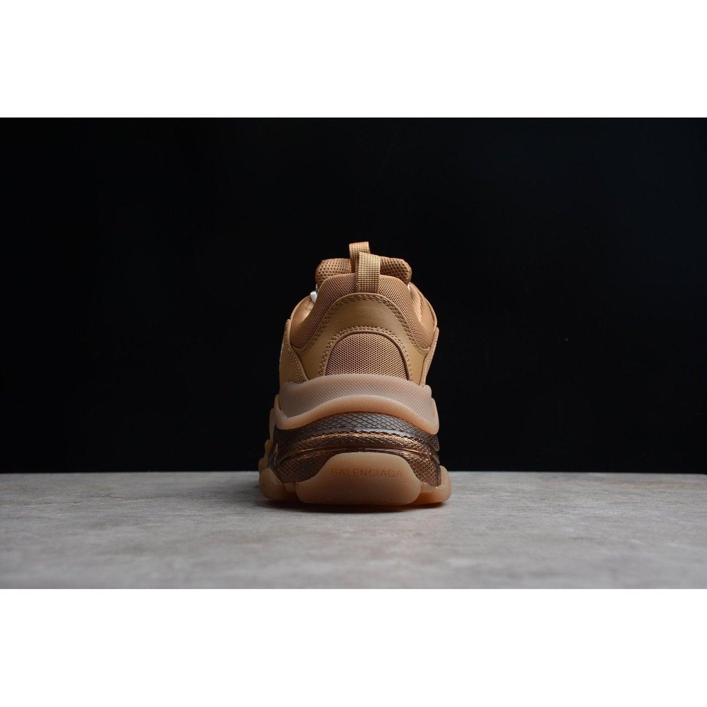 BALENCIAGA TRIPLE S SEMELLE TRANSPARENTE x MARRON