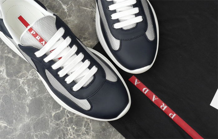 PRADA AMERICA'S CUP CUIR MARINE ARGENT