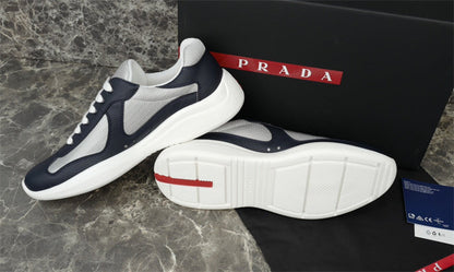 PRADA AMERICA'S CUP CUIR MARINE ARGENT