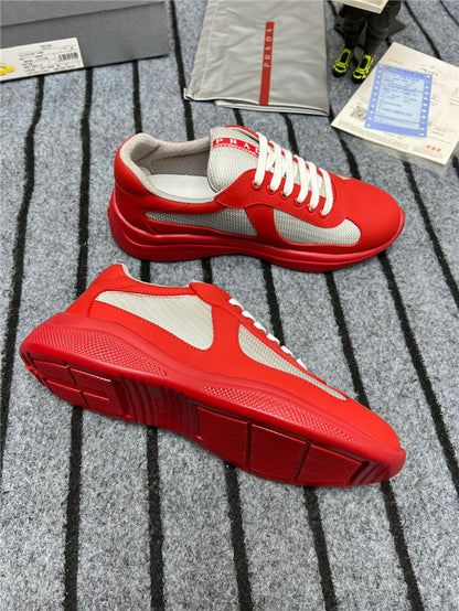 PRADA AMERICA'S CUP CAOUTCHOUC SOUPLE ROUGE ARGENT