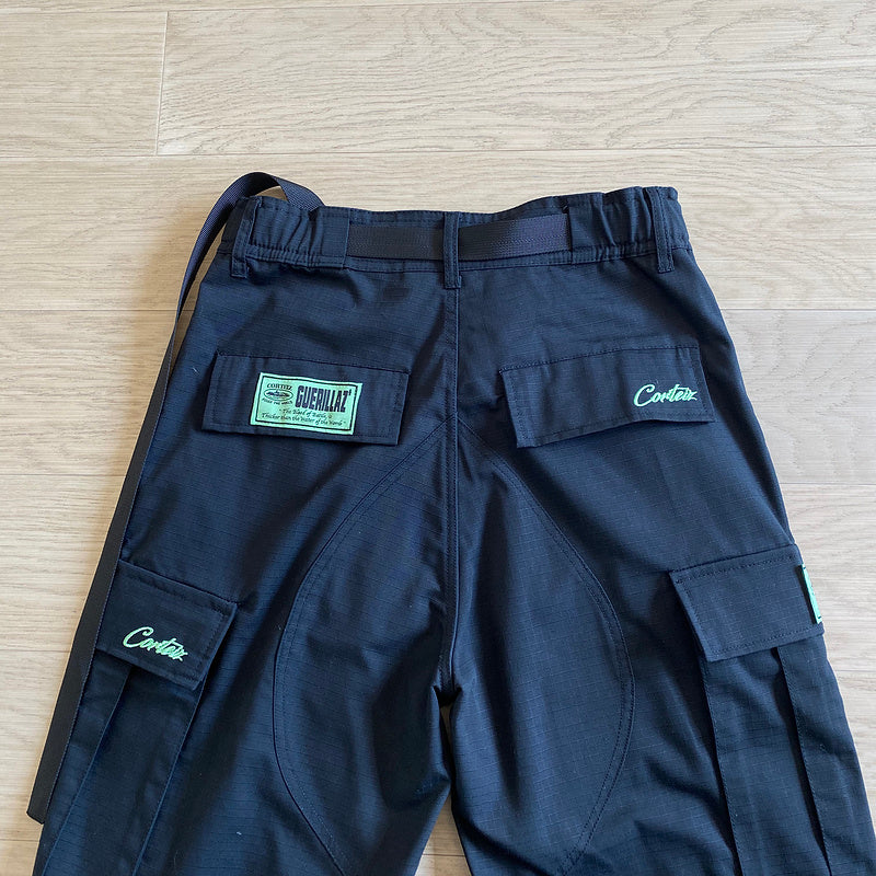 PANTALON CARGO CORTEIZ ALCATRAZ NOIR/VERT