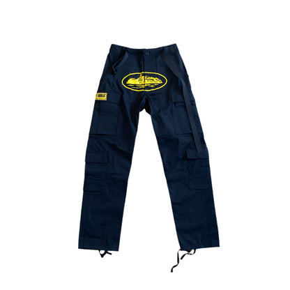 Pantalon cargo CORTEIZ ALCATRAZ GUERRILAZ noir/jaune 