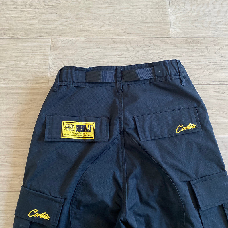 Pantalon cargo CORTEIZ ALCATRAZ GUERRILAZ noir/jaune 