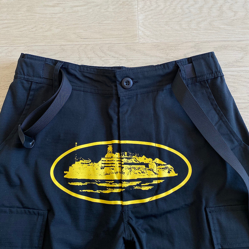Pantalon cargo CORTEIZ ALCATRAZ GUERRILAZ noir/jaune 