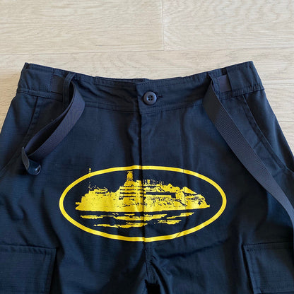 Pantalon cargo CORTEIZ ALCATRAZ GUERRILAZ noir/jaune 