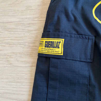 Pantalon cargo CORTEIZ ALCATRAZ GUERRILAZ noir/jaune 