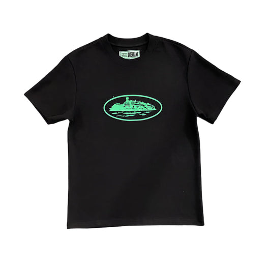 T-SHIRT GAUFRÉ CORTEIZ INSIGNIA NOIR