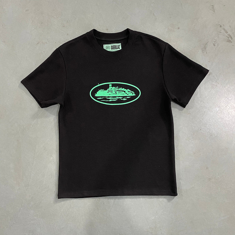 T-SHIRT GAUFRÉ CORTEIZ INSIGNIA NOIR