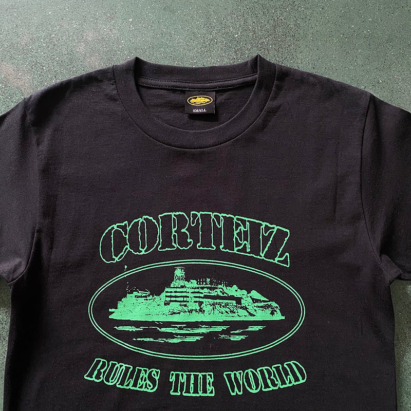 T-shirt CORTEIZ OG ALCATRAZ noir et vert
