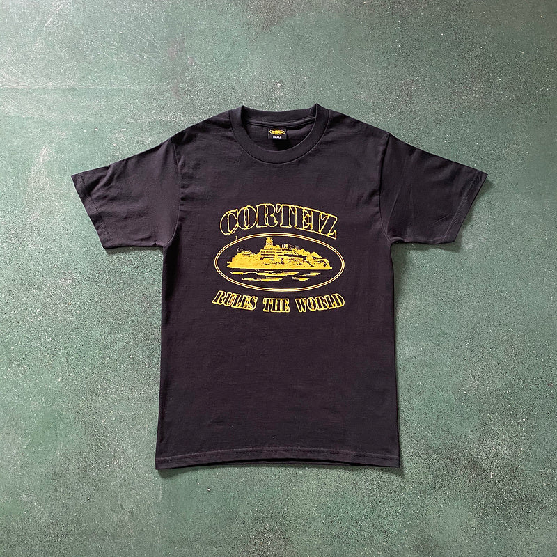 T-shirt CORTEIZ OG ALCATRAZ noir et jaune
