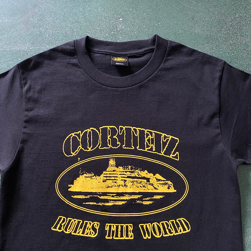T-shirt CORTEIZ OG ALCATRAZ noir et jaune