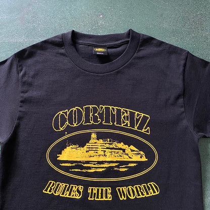 T-shirt CORTEIZ OG ALCATRAZ noir et jaune