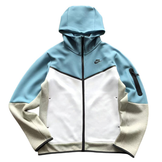 Sweat à capuche Nike Tech Fleece x Bleu clair/Gris/Blanc