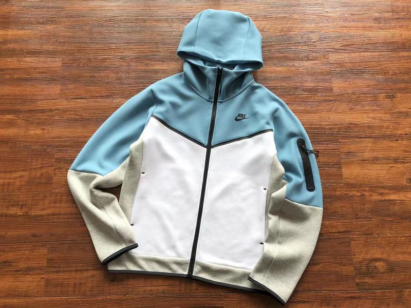 Sweat à capuche Nike Tech Fleece x Bleu clair/Gris/Blanc