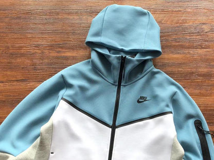 Sweat à capuche Nike Tech Fleece x Bleu clair/Gris/Blanc