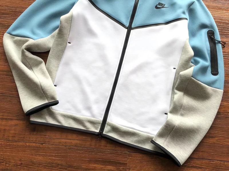 Sweat à capuche Nike Tech Fleece x Bleu clair/Gris/Blanc