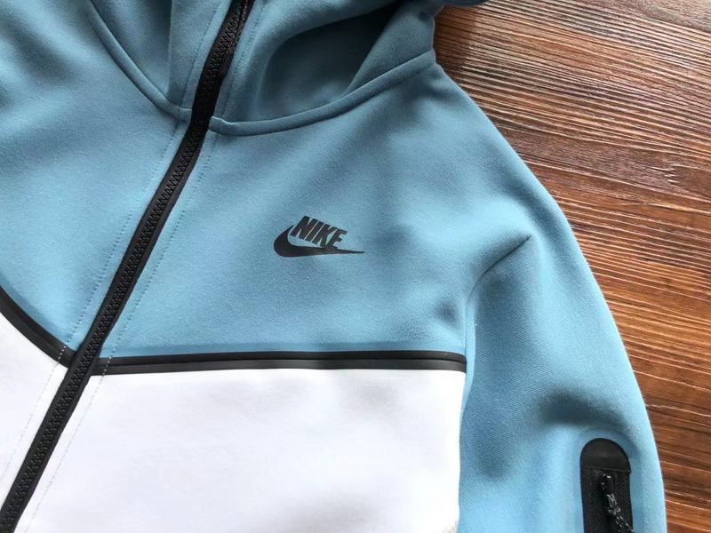 Sweat à capuche Nike Tech Fleece x Bleu clair/Gris/Blanc