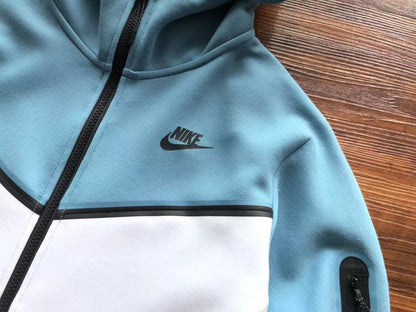 Sweat à capuche Nike Tech Fleece x Bleu clair/Gris/Blanc