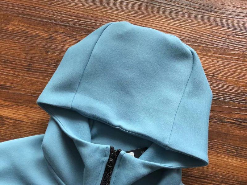 Sweat à capuche Nike Tech Fleece x Bleu clair/Gris/Blanc