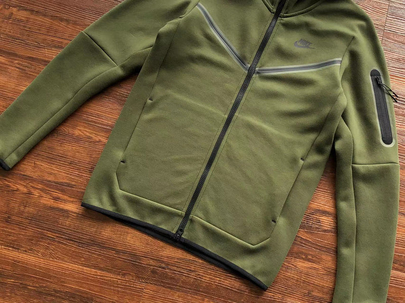 Sweat à capuche Nike Tech Fleece vert olive