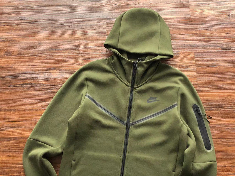 Sweat à capuche Nike Tech Fleece vert olive