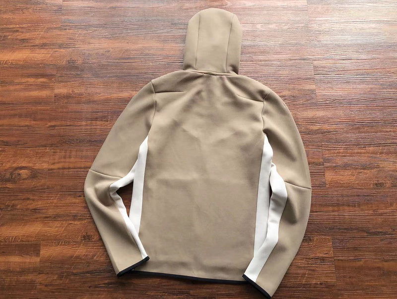 Sweat à capuche Nike Tech Fleece x Bois de santal/Blanc os clair
