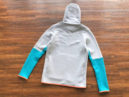 Sweat à capuche Nike Tech Fleece x Gris loup/Aigue-marine/Orange