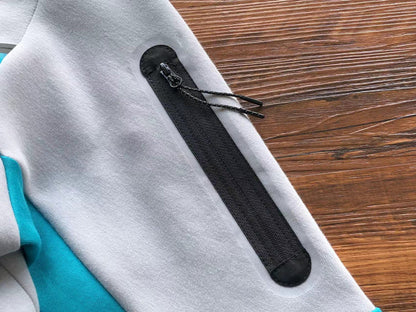 Sweat à capuche Nike Tech Fleece x Gris loup/Aigue-marine/Orange