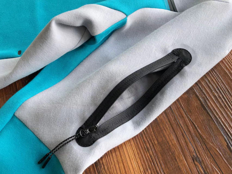 Sweat à capuche Nike Tech Fleece x Gris loup/Aigue-marine/Orange