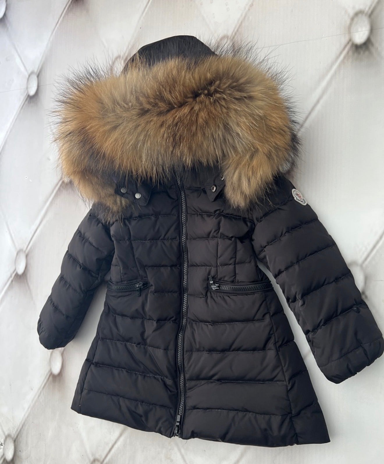 MANTEAU ENFANT MONCLER ENFANT FOURRURE LONGUE