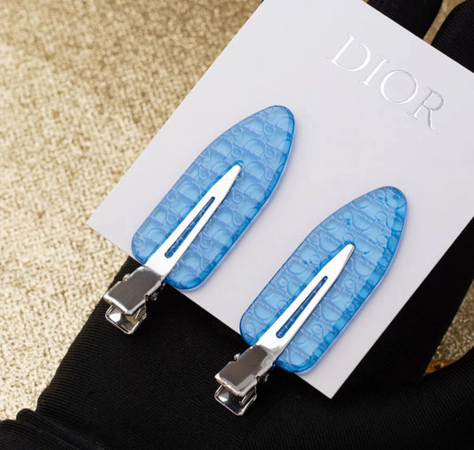 Pinces à cheveux bleues CD