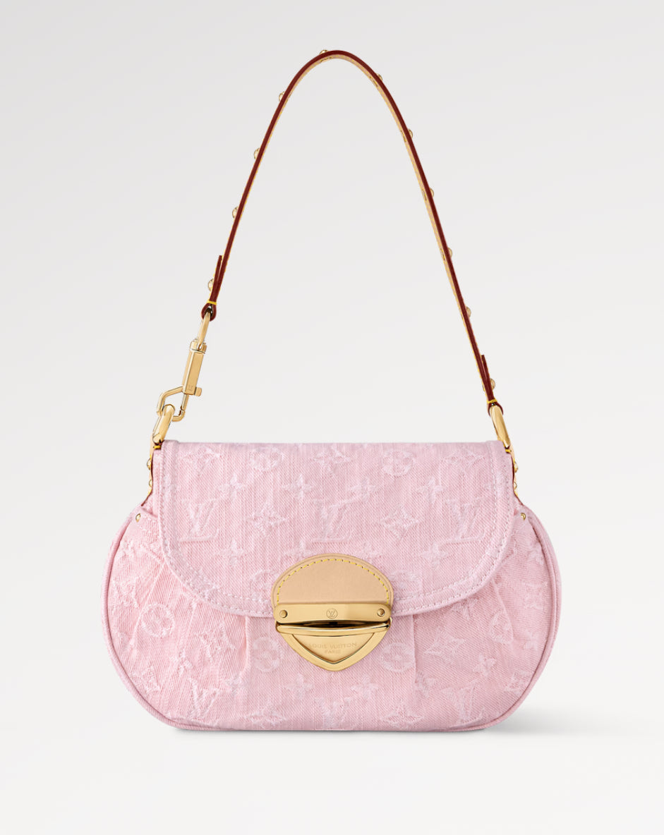 SAC EN JEAN ROSE CLAIR LV